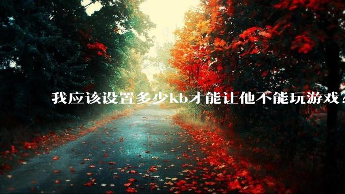 我应该设置多少kb才能让他不能玩游戏？