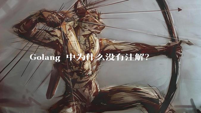 Golang 中为什么没有注解？